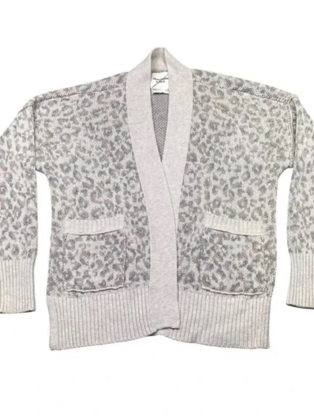 Abercrombie & Fitch Womens Leopard Print Cardigan Sweater Tan Beige Small